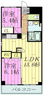 オチェアーノ南行徳【1階】の間取り