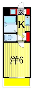 二子町ハイツ【1階】の間取り