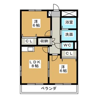 ジャルダン新栄【1階】の間取り