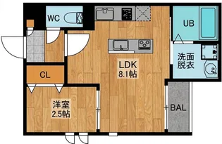 G-Smart South Shore【2階】の間取り
