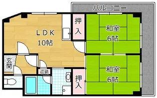 ハイクレスト宮之阪【4階】の間取り
