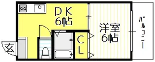 エスパス南巽【6階】の間取り