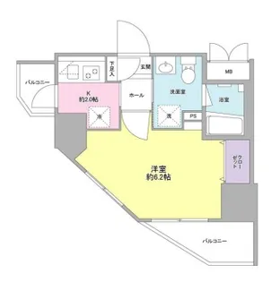 コンフォリア西蒲田【4階】の間取り