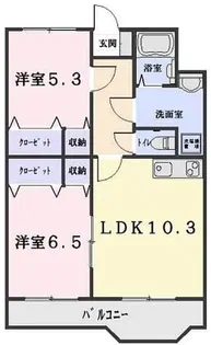 メイプル・ヴィレッジ【1階】の間取り