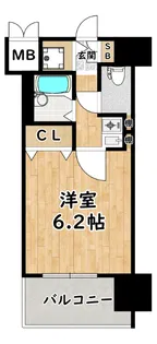 パラシオ塚本III【6階】の間取り