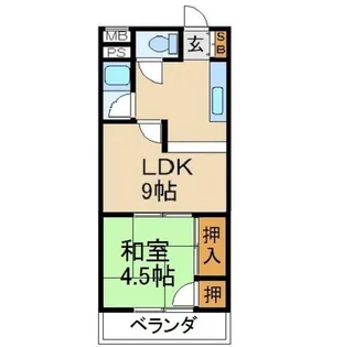 エル牧野【3階】の間取り
