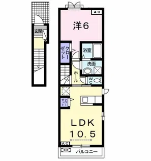 フォンテーヌ【2階】の間取り