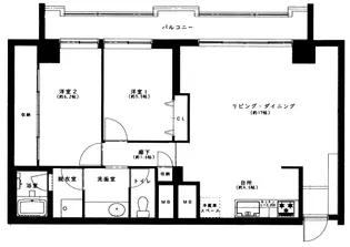 朝日新大久保マンション【1階】の間取り