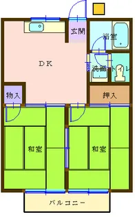 佐野アパート【1階】の間取り
