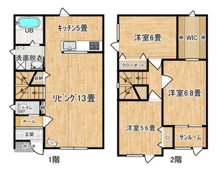 北海道帯広市西二条南21【一戸建】の間取り