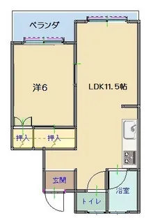 茨城県日立市久慈町6【アパート】の間取り