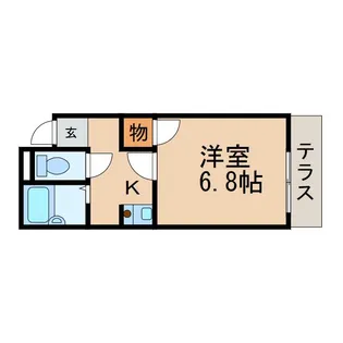 ハイツ福岡【2階】の間取り