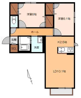 グラン・ブルーG【2階】の間取り