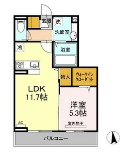 セジュールSAYA【1階】の間取り