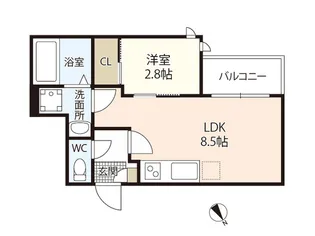 REGALEST 舟入本町SK【1階】の間取り
