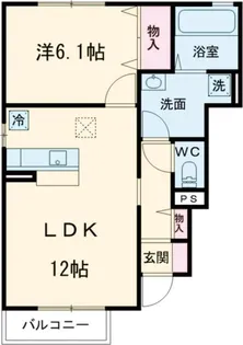 ハーベスト・ガーデン B【1階】の間取り