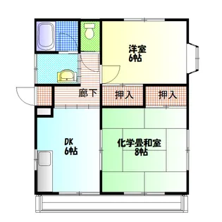 石川コーポ 2号棟【1階】の間取り
