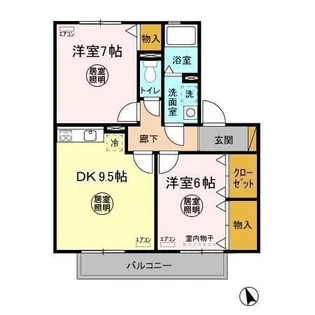 ROYAL GARDEN CASAHARA【2階】の間取り