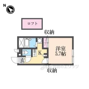 レオパレスみやび【2階】の間取り