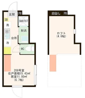 ハーモニーテラス見次公園【1階】の間取り