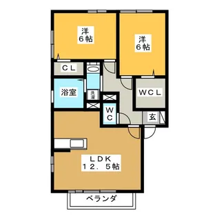 エムズスクエアA【1階】の間取り