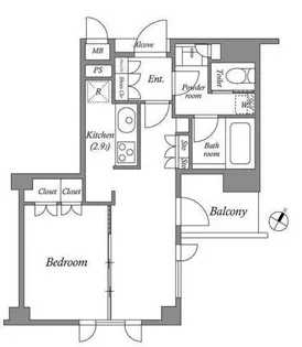 プラチナコート広尾【4階】の間取り