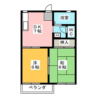 ハピネス千代 8【2階】の間取り