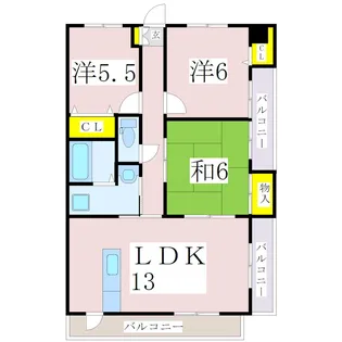 鹿児島県鹿児島市宇宿9【マンション】の間取り