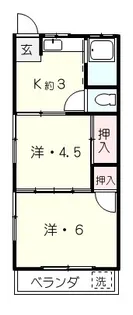木蓮ハウス【2階】の間取り
