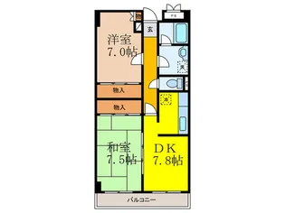 サクセス東太田【4階】の間取り