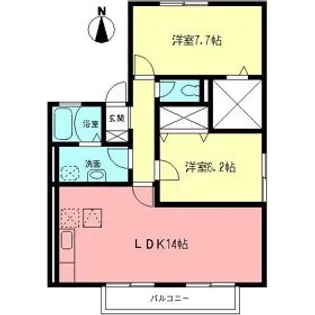 ルミエールA【1階】の間取り