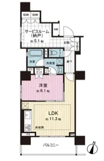 ローレルアイ千代田淡路町【6階】の間取り