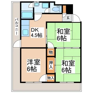 岡本コーポラス【2階】の間取り