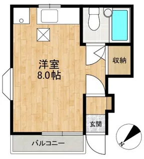 ローズアパート13B【1階】の間取り