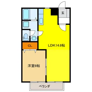 岐阜県岐阜市細畑3【アパート】の間取り