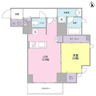 1LDKの間取り画像