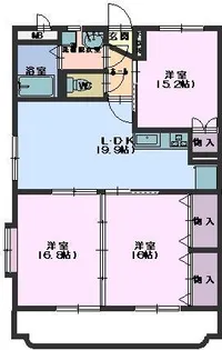 イーストヒルズ A【3階】の間取り
