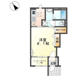 ジニアス瀬戸【1階】の間取り