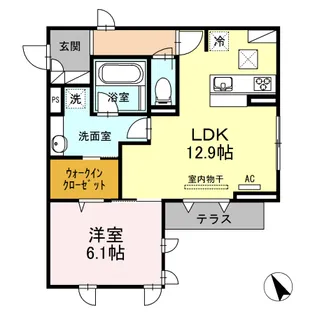広島県福山市御船町1【アパート】の間取り