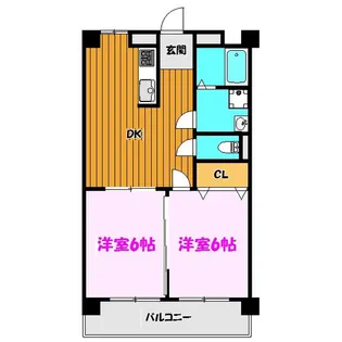 安積サンシャイン【8階】の間取り