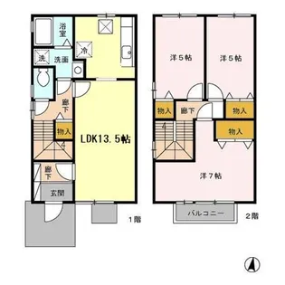 岐阜県岐阜市長良【一戸建】の間取り