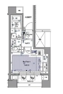 イニシアイオ西麻布【3階】の間取り