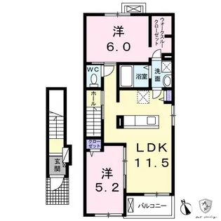 セプタンヴル【2階】の間取り