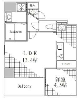 東京都台東区入谷1【マンション】の間取り