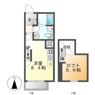 Cottage Kawama(コテージカワマ)【2階】の間取り