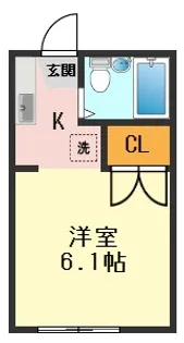 東京都江戸川区中央2【アパート】の間取り