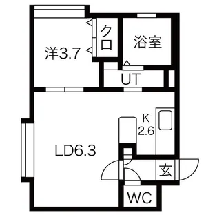北海道札幌市西区西町北8【マンション】の間取り