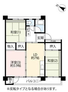 UR多摩ニュータウン永山【4階】の間取り