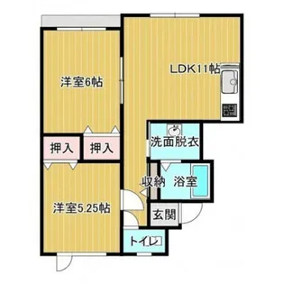 コーポサイトウD【1階】の間取り