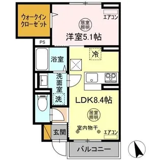 グレイスヴィラ松屋【1階】の間取り